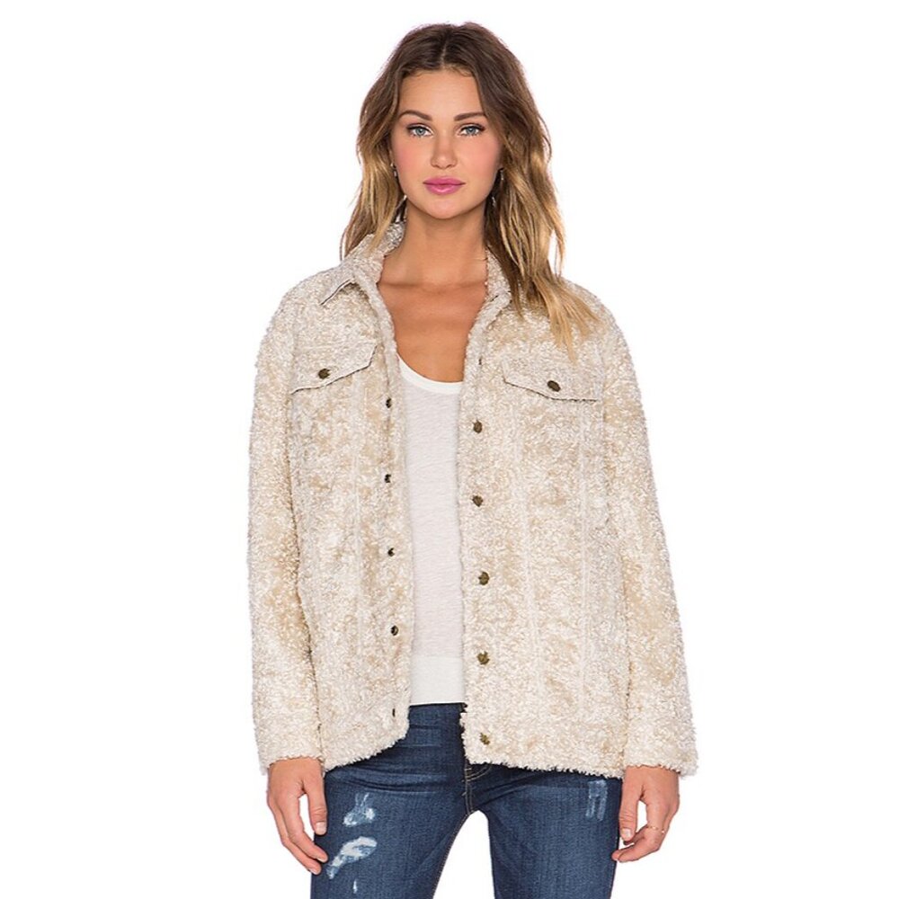 Current/Elliott "The Teddy" Sherpa Trucker Jacket - XS